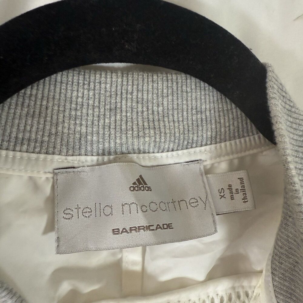 Stella McCartney ADIDAS Jacket Women's XS White Cropped Full Zip Breathable - Picture 4 of 10